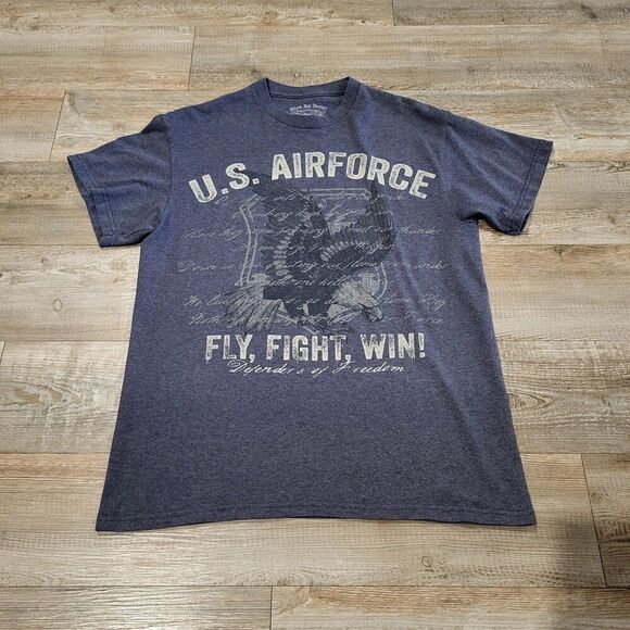 Black Ink Design United States Air Force USAF Graphic Tee Shirt Mens Size Medium - Picture 1 of 5